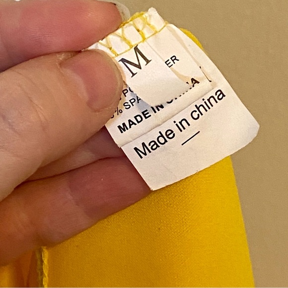 Yellow Ruffle Accent Top - Picture 7 of 8